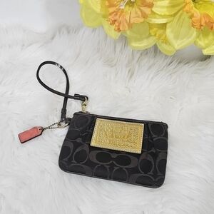 Coach wristlet brown
